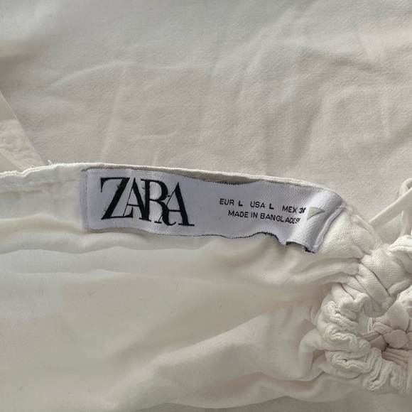 ZARA White Bandana Tube Top Sz L - Picture 8 of 10